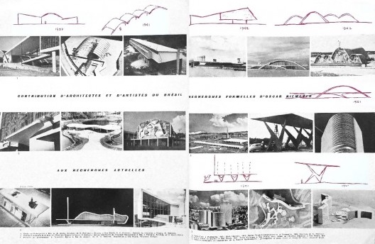 Páginas da revista francesa L’Architecture d’Aujourd’hui, 1952
