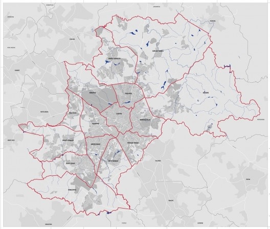 Mapa das Regiões e Unidades de Gestão proposto