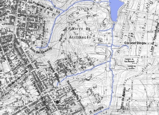 Córregos Pedra Azul e Aclimação em 1930