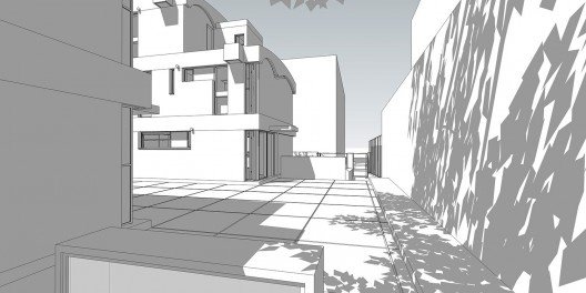 Casas Jaoul, vista externa do edifício, Neully-sur-Seine, Paris, França, 1951-56. Arquiteto Le Corbusier