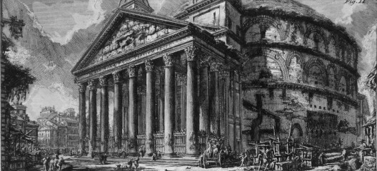 Vista do Pantheon, gravura de Piranesi