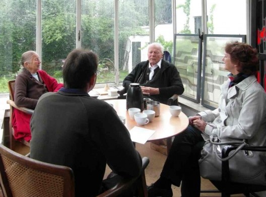João Francisco Noll, Elisabeth Böhm, Gottfried Böhm e Silvia Odebrecht, escritório do arquiteto, Colônia, Alemanha