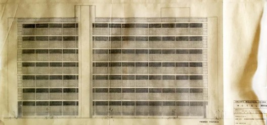 Edifício do Hotel, elevação da fachada posterior