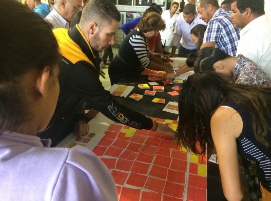 A água e o piso