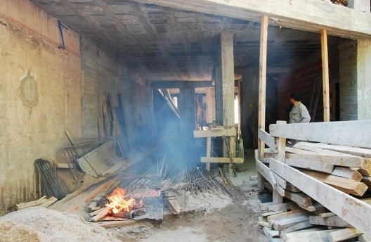 Churrasco na obra em Córdoba, Argentina