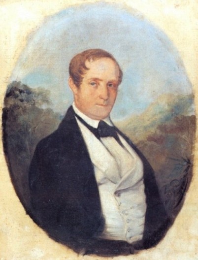 Johann Moritz Rugendas, Retrato de Ludwig Riedel, óleo s/ tela, 1846