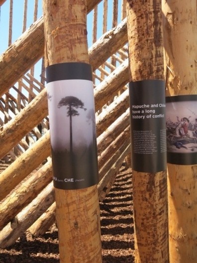 Chileans and Mapuche, Elemental, detalhes do interior com pôsteres