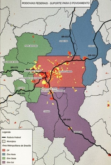 Mapa da Área Metropolitana de Brasília – AMB