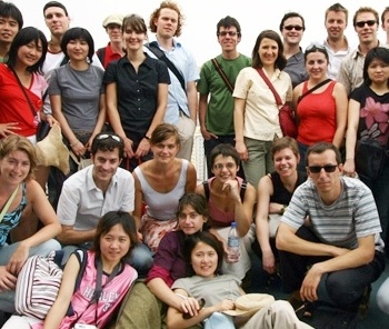 Flávio Coddou com grupo do Instituto Berlage em São Paulo