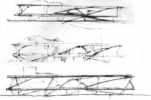 Cidade da Música, croqui da concepção do projeto, Rio de Janeiro. Arquiteto Christian de Portzamparc