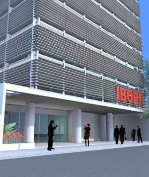 Vista externa do edifício conforme proposta