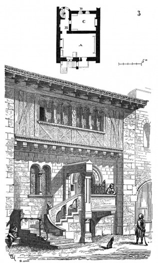 Casa urbana francesa, fim do séc XI, Viollet Le Duc