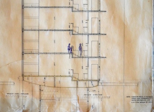 Edifício Caiobá, detalhe da seção transversal