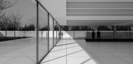 Vista do nível térreo, reprodução tridimensional do projeto para um museu de arte, 1965, Edgar Sirangelo do Valle