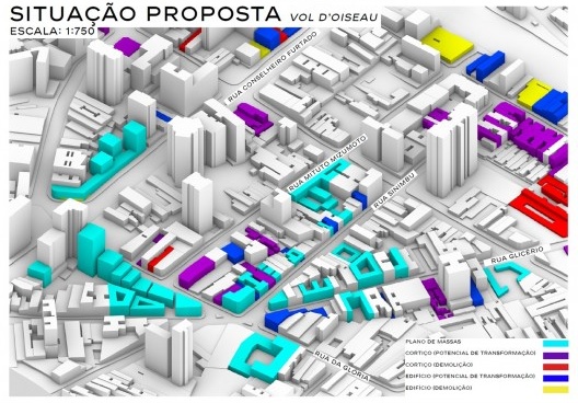 Prancha etapa de plano de massa, bairro da Liberdade