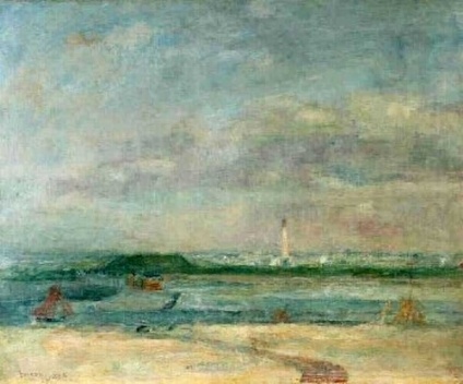 James Ensor, Le phare d'Oostende , 1885, óleo sobre tela, 62 x 75