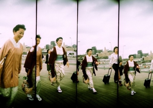 No terminal de navios de Yokohama, arquitetos FOA, câmera Lomo Supersampler