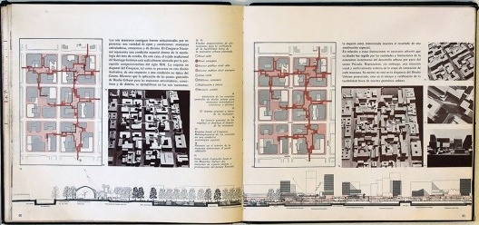 Páginas 60 e 61 do livro Revitalización y estructuración del centro de Santiago: estudio de diseño urbano 1978-1979, publicado em 1979 pela Universidad Católica de Chile