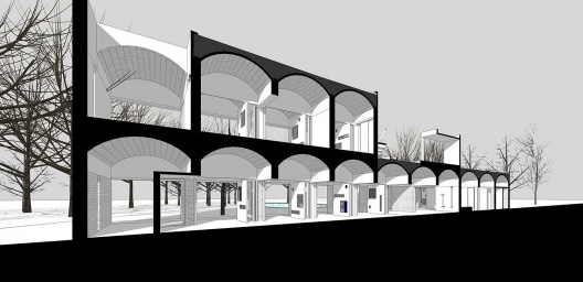 Casa Sarabhai, corte, Shadibag, Ahmedabad, India, 1952-55. Arquiteto Le Corbusier