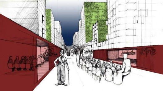 Projeto de criação do Parque Minhocão, palco para apresentações teatrais