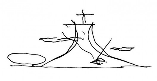 Catedral de Brasília, croquis, 1958. Arquiteto Oscar Niemeyer