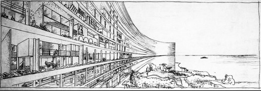 Projeto “A”, Fort L´Empereur, Argélia, 1931. Arquiteto Le Corbusier