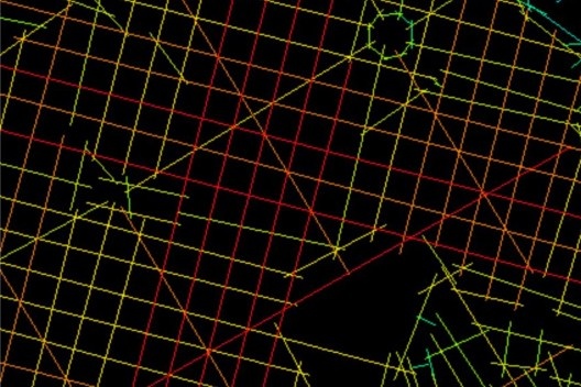 Mapa axial de uma porção da área central de Belo Horizonte