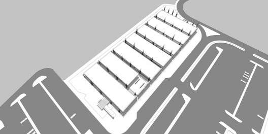 Aulário 3 (unidade de Alicante), vista área, San Vicente del Raspeig, Alicante, Espanha, 2000. Arquiteto Javier Garcia-Solera