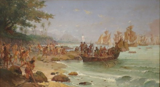 A chegada ao Brasil, na visão de Oscar Pereira da Silva (1865-1959)