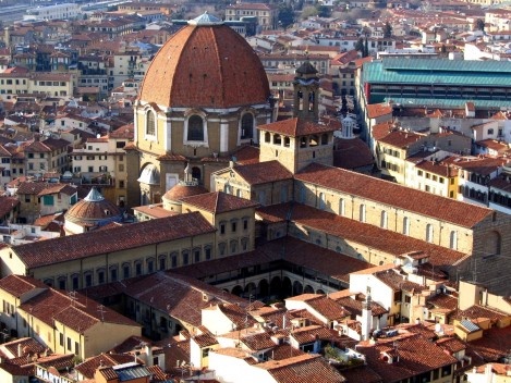 Laurenziana library seen from the Campanile Time, Florence
