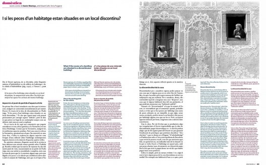 Seção Domèstica da revista espanhola Quaderns d´Arquitectura i Urbanisme, n. 253, jan./fev./mar. 2007, p. 62-73