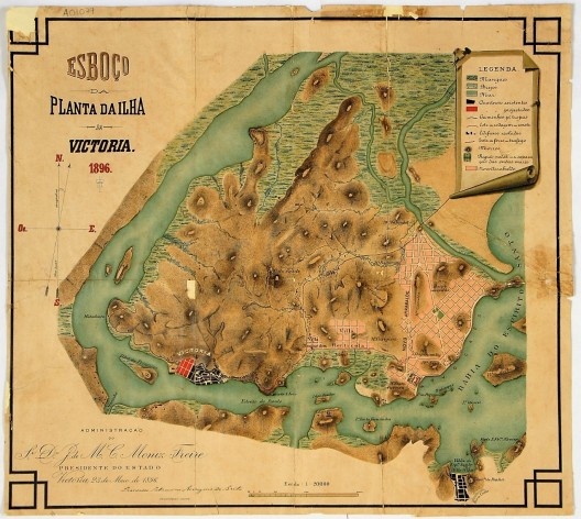 Documento cartográfico Esboço da Planta da Ilha da Victoria