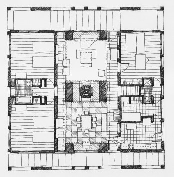 Peter Eisenman vê \"indecidibilidade\" nesta primeira versão (1959) da Casa Vanna Venturi, arquiteto Robert Venturi