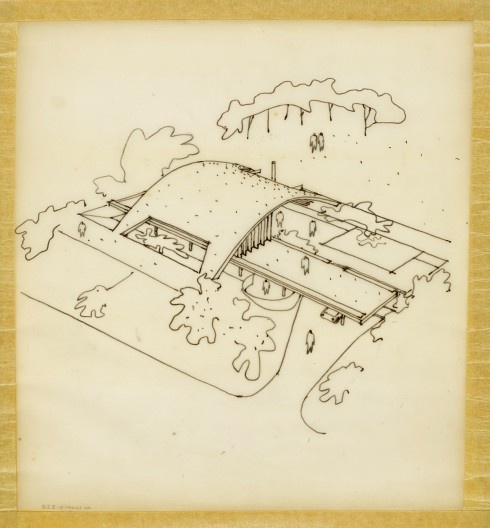 Casa Milan, São Paulo, 1972-1975. Arquiteto Marcos Acayaba. Perspectiva