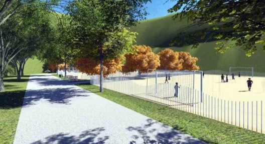 Requalificação do Parque Natural do Pedroso, gradil e quadras esportivas. Projeto acadêmico de Arthur Ribeiro Molinari