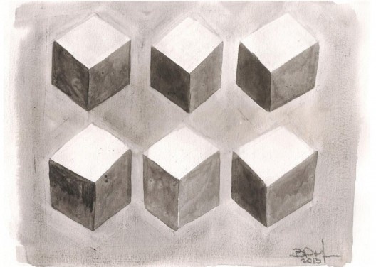 “Eisenman 1”, nanquim sobre papel, Beatriz Dorfman, 2013