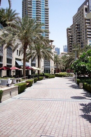 Alameda da marina de Dubai