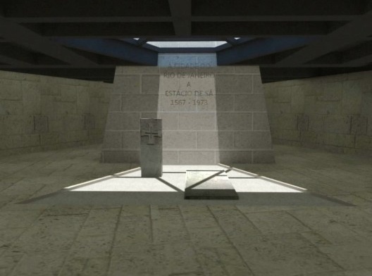 Interior do Monumento evidenciando da influência da incidência solar