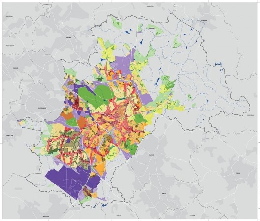 Mapa das ZEIS sobrepostas ao zoneamento ordinário