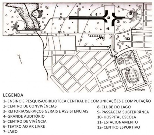 Primeiro Plano Piloto para o campus sede UEM, 1970