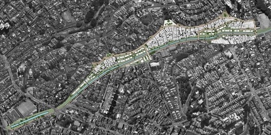 Reurbanização da favela do Sapé, implantação, Rio Pequeno, São Paulo, 2014. Base 3 Arquitetos, arquitetos Marina Grinover, Catherine Otondo e Jorge Pessoa