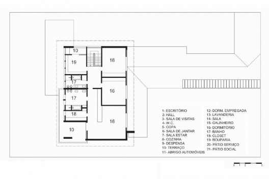 Residência Fábio Lima Verde Guimarães, plantas térreo e superior, São Paulo, 1970. Arquiteto Rodolpho Ortenblad Filho