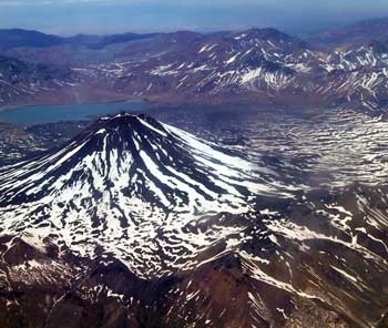 Da janela do avião, a Cordilheira dos Andes