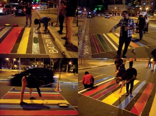 Fotos referentes a sequencia do processo de construção da Batata Faixa