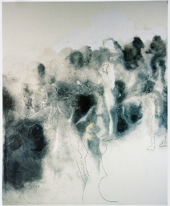 Jorge Castillo, Le petit flaneur. Acrílico sobre tela, 250 x 200 cm, 2002