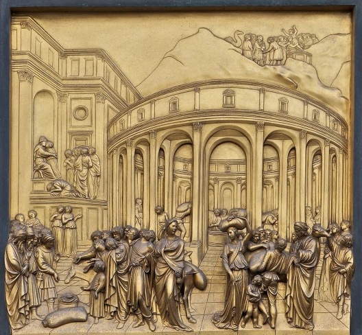Detalhe do portal do Batistério de San Giovanni
