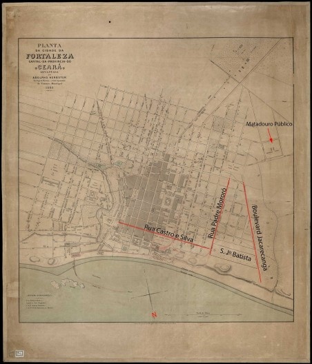 Adolpho Herbster, planta da cidade de Fortaleza Capital da Provincia do Ceará, 1888