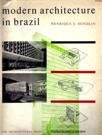 Capa do livro Modern Architecture in Brazil, de Henrique Mindlin, 1956