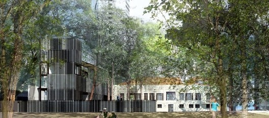 Museu da Diversidade Sexual, vista do parque. Hereñú + Ferroni Arquitetos, 2014