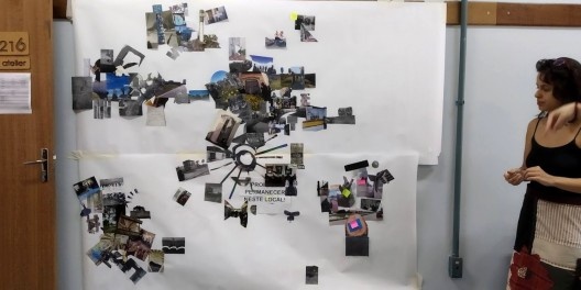 Collage-mapa da disciplina de Caminhografia Urbana em 2019